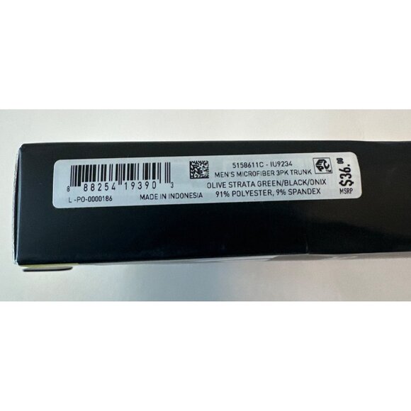 Adidas Mens Microfiber Trunks 3 Pack L 36"-38" Olive/Black/Onix, NIB - Picture 4 of 6
